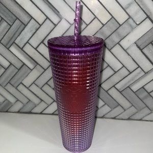 Starbucks Summer 2021 Purple Grid Cup